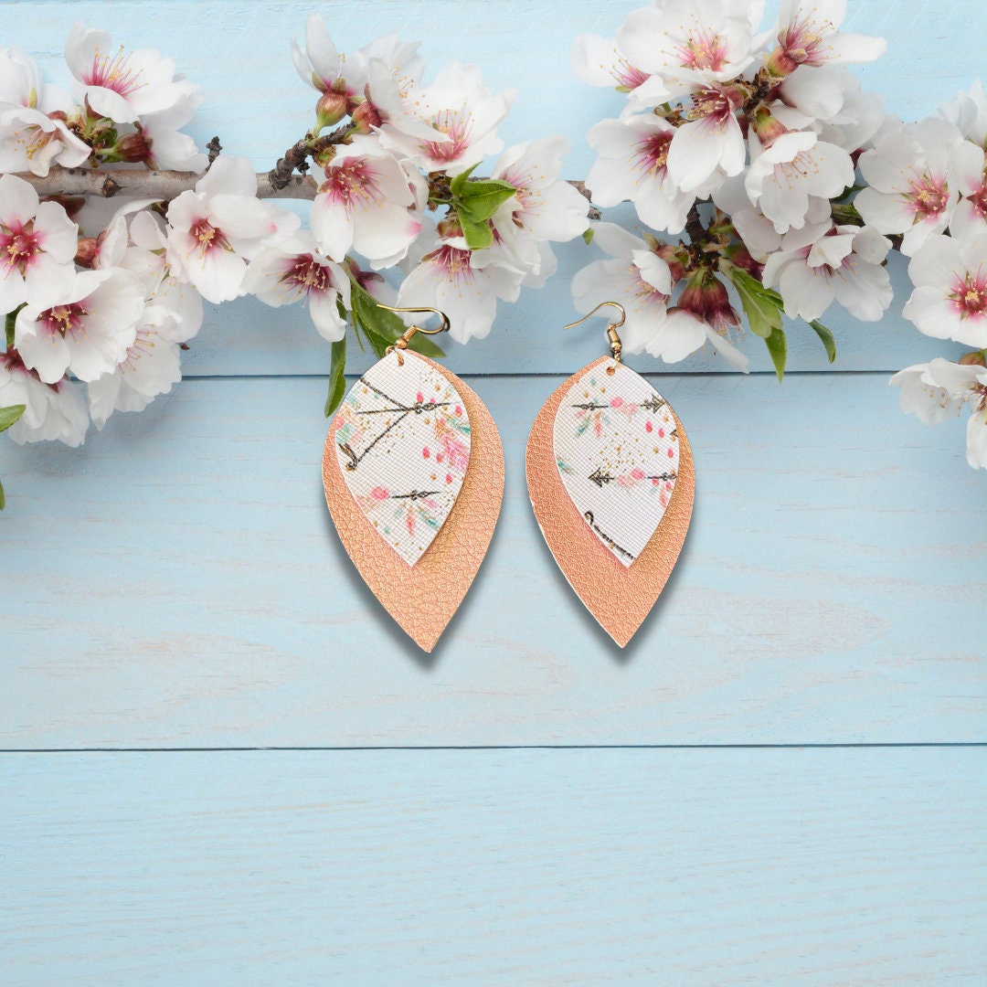 Boho Arrow Earrings | Arrow Earrings | Faux Leather Earrings | Boho Earrings