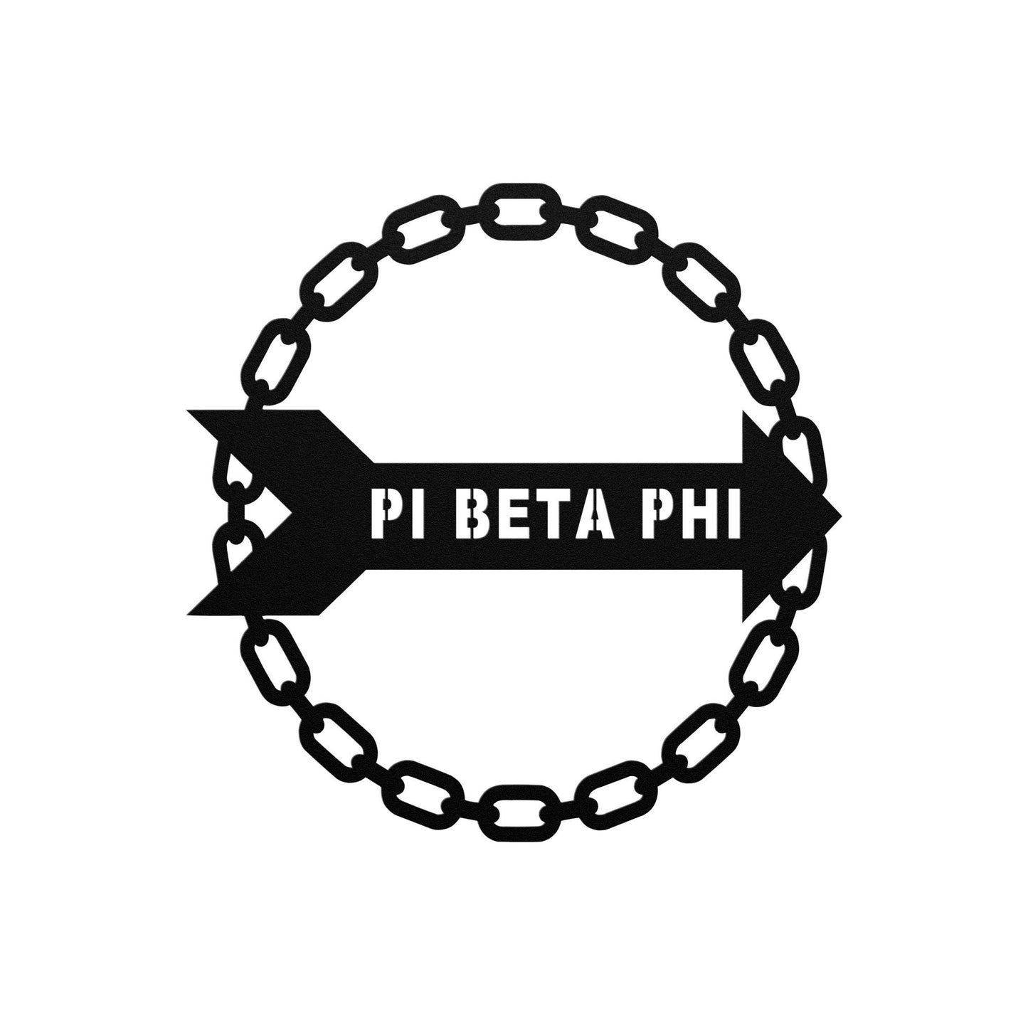 Pi Beta Phi Die-Cut Metal Sign | Pi Phi Sign | Pi Beta Phi Metal Wall Art