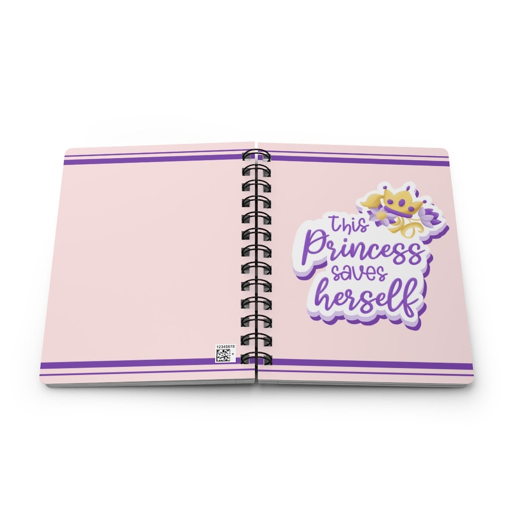 This Princess Saves Herself Journal | Princess Journal | Female Empowerment Journal