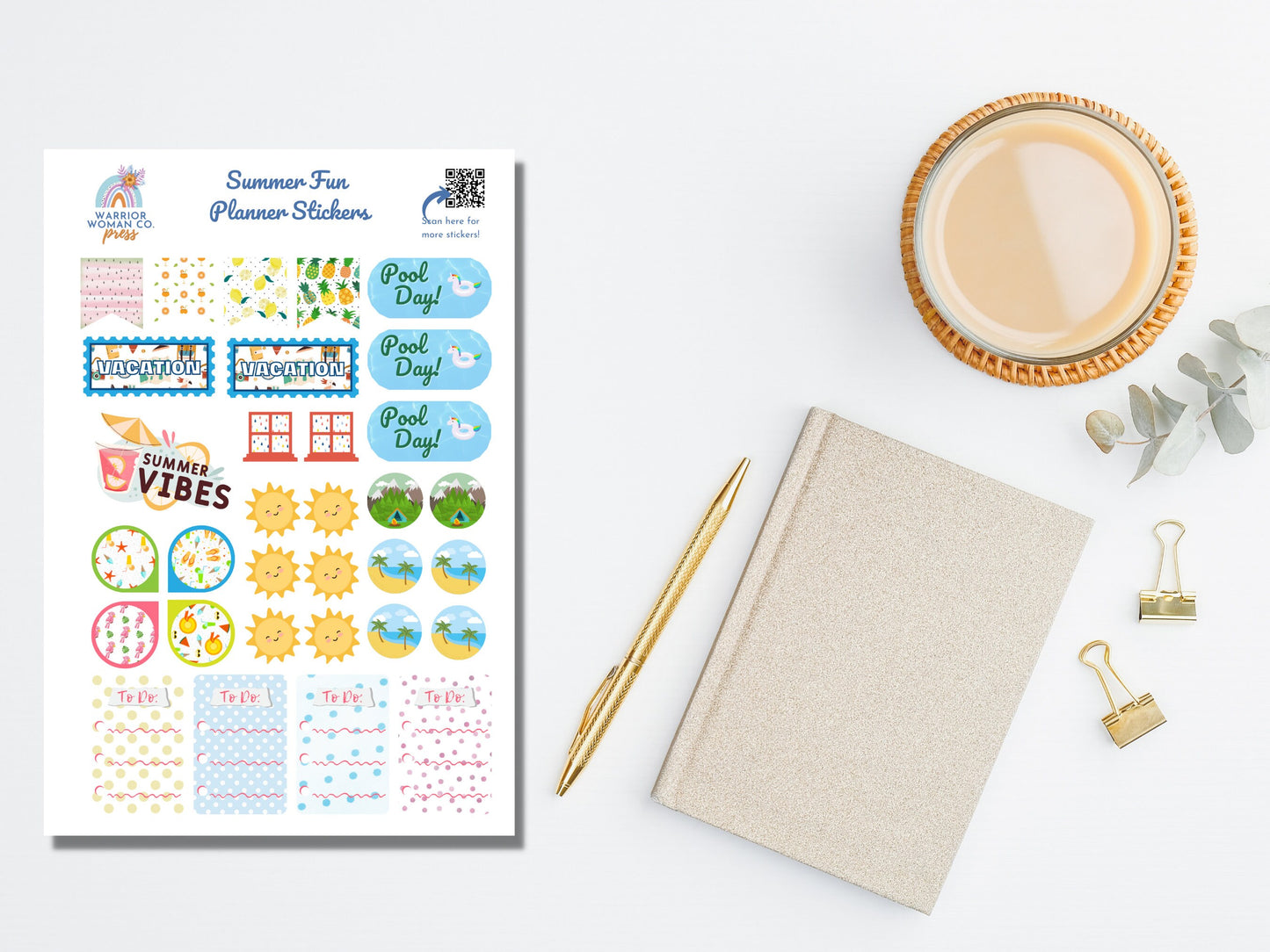 Summer Fun Planner Stickers | Summer Planner Stickers | Summertime Stickers