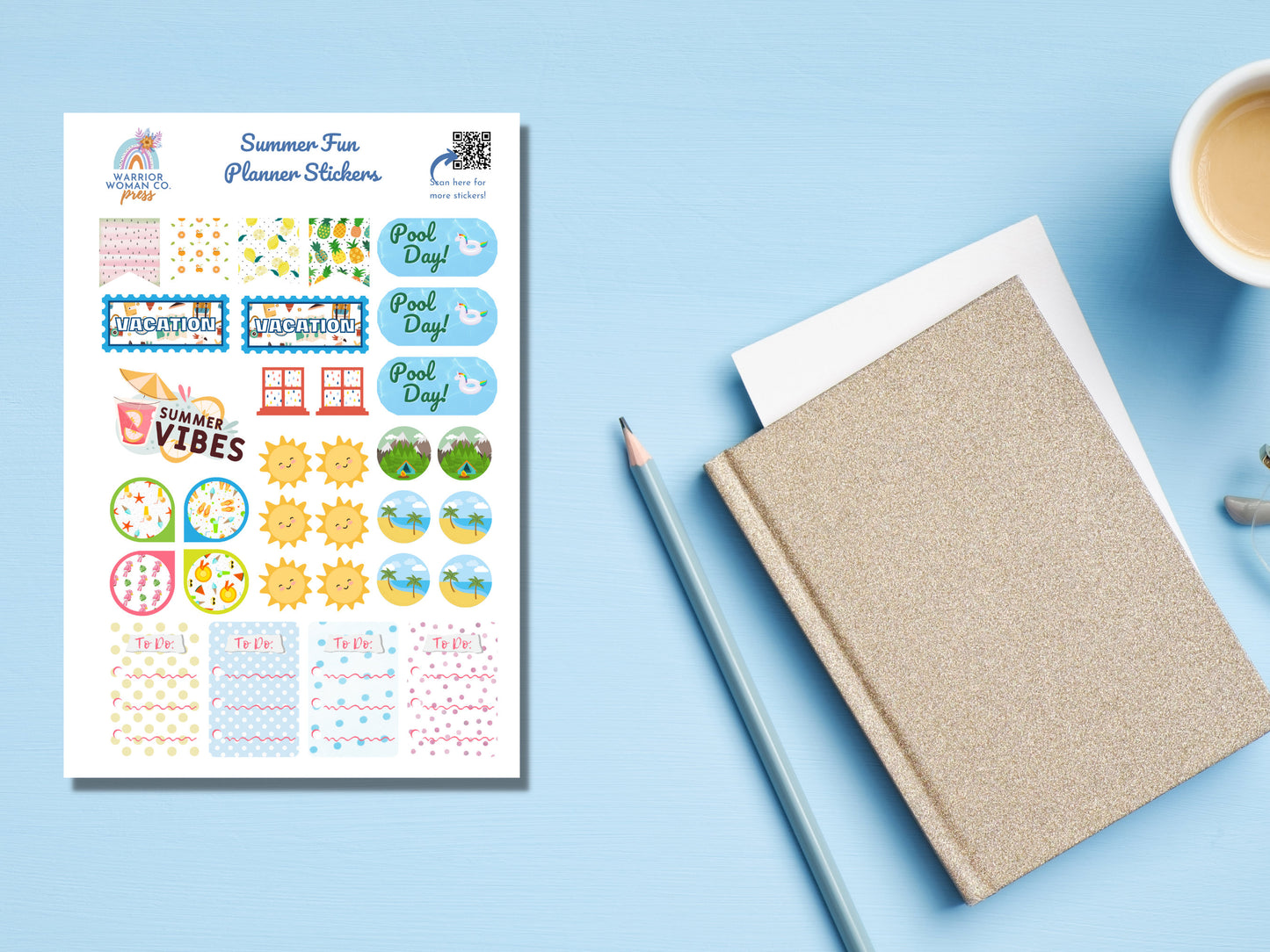 Summer Fun Planner Stickers | Summer Planner Stickers | Summertime Stickers