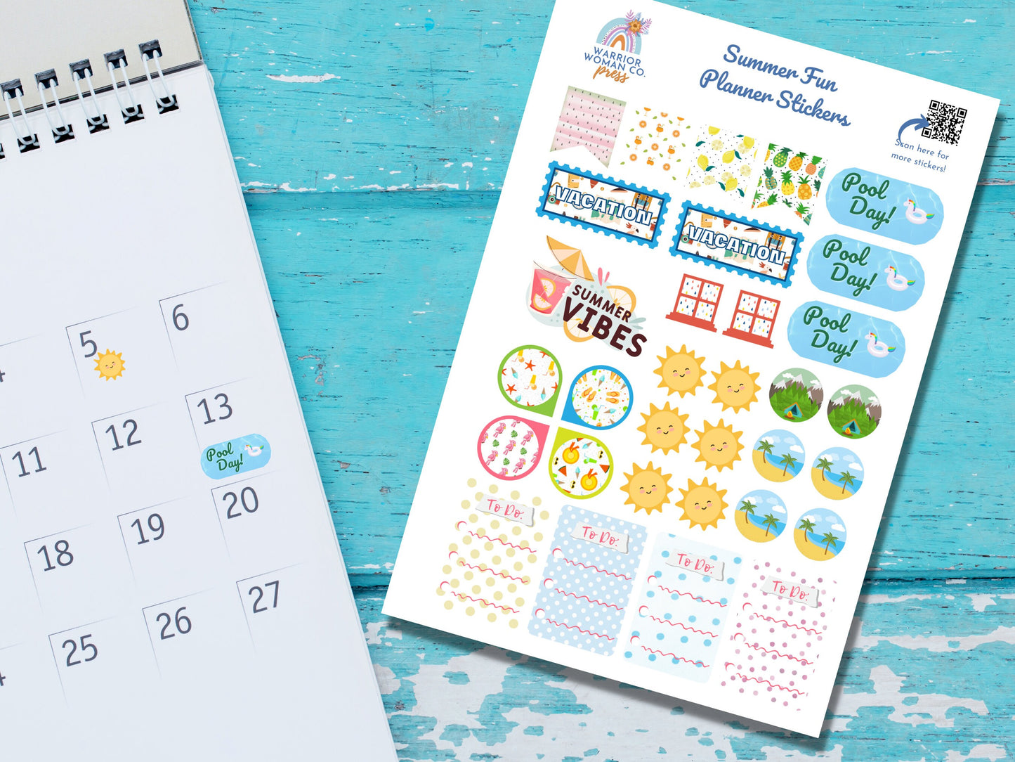 Summer Fun Planner Stickers | Summer Planner Stickers | Summertime Stickers