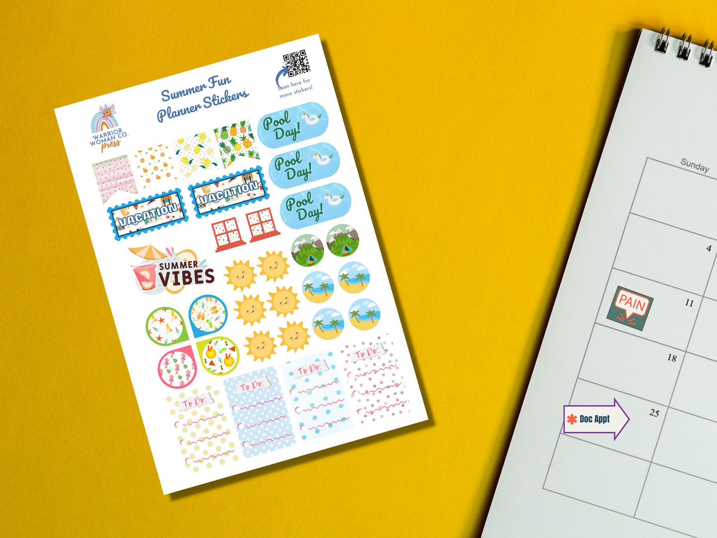 Summer Fun Planner Stickers | Summer Planner Stickers | Summertime Stickers