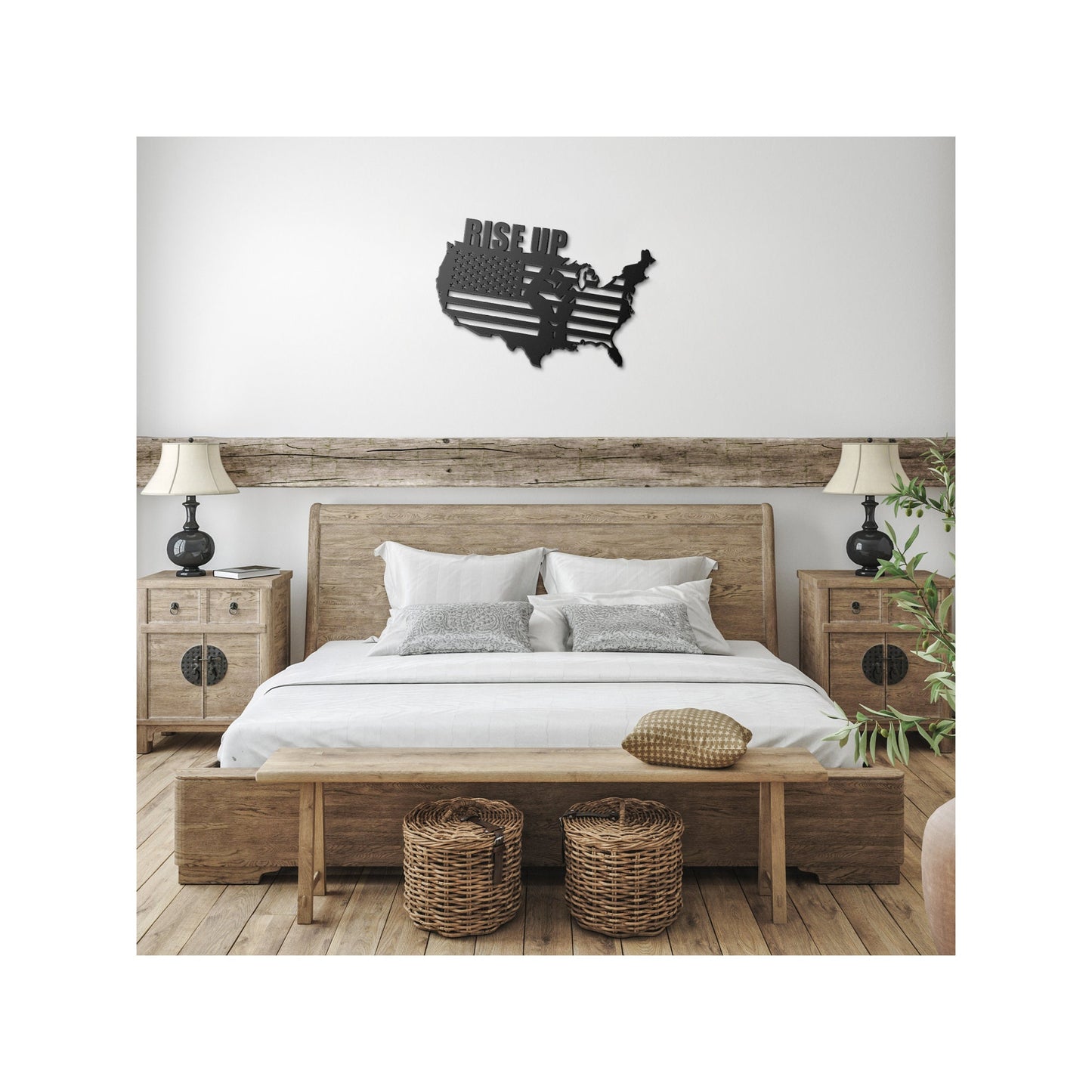 Rise Up America Metal Wall Art | Rise Up Wall Art | Protest Metal Wall Decor