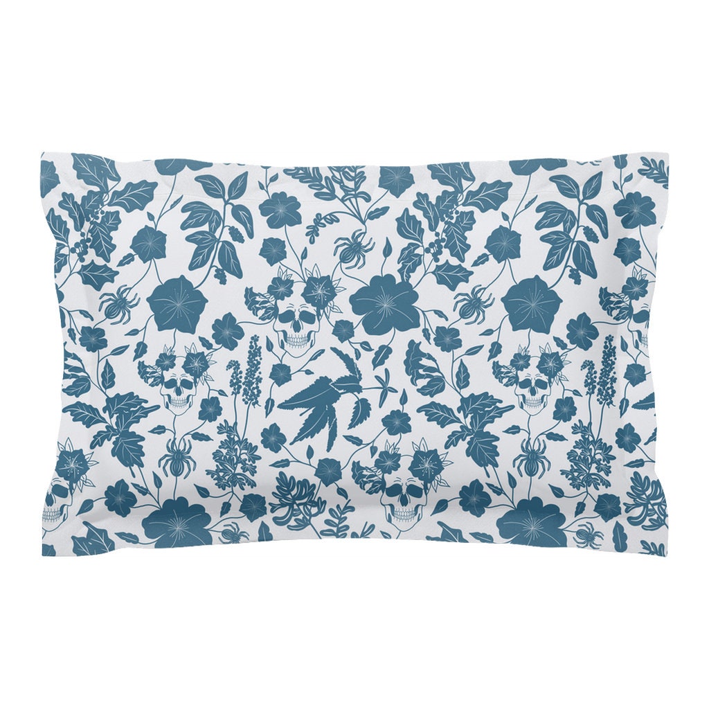 Poison Floral Pillow Shams | Deadly Beauty Pillow Shams | Dangerous Flowers