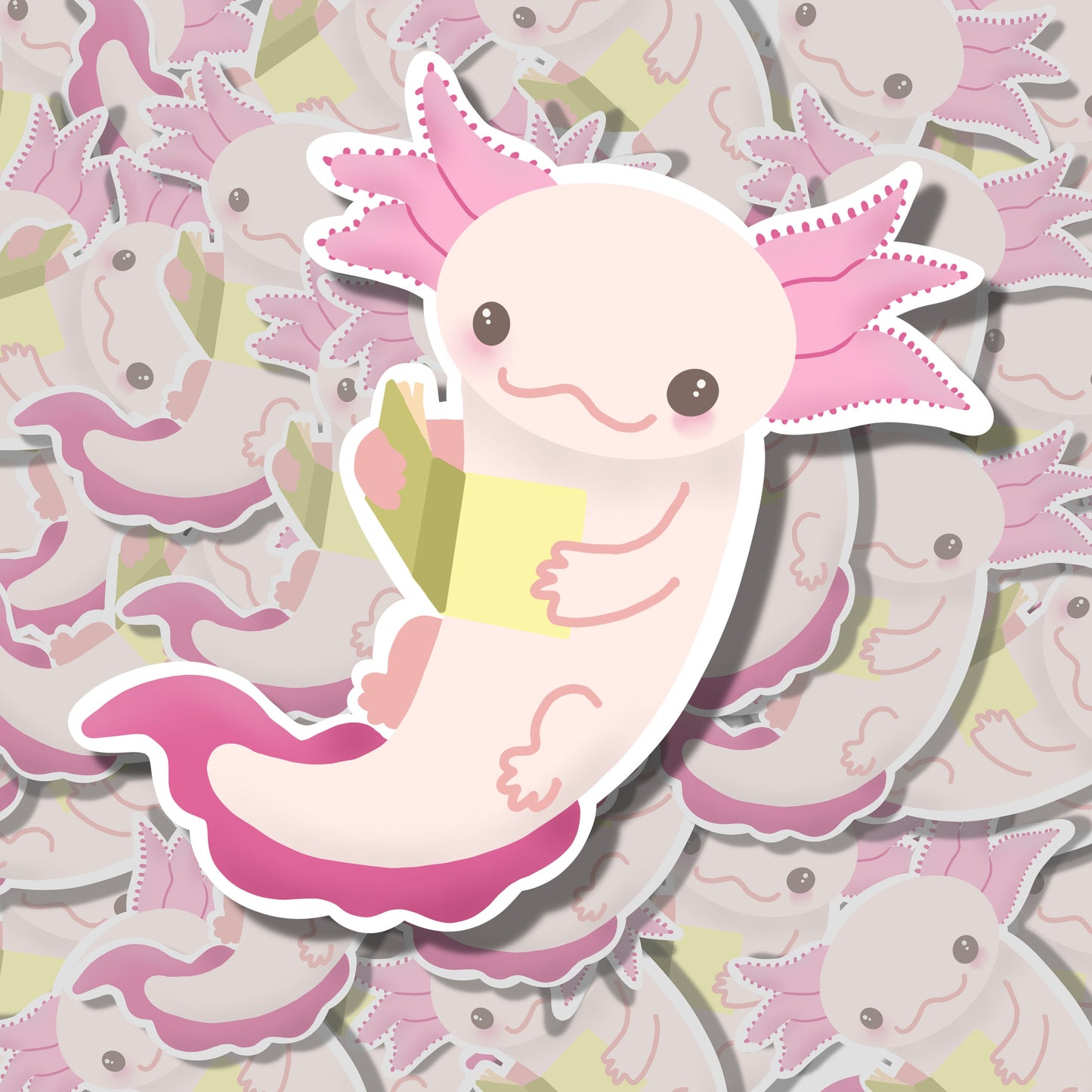 Axolotl Sticker | Pink Axolotl Sticker | Cute Animal Sticker