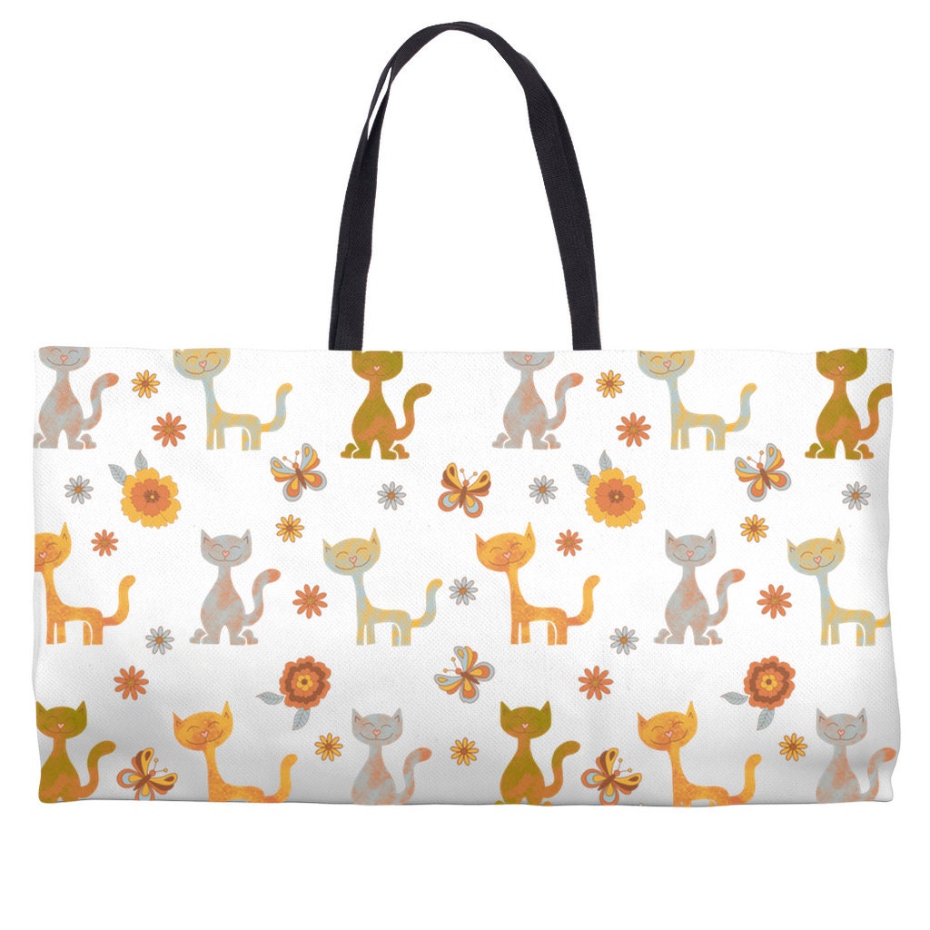 Cat Weekender Totes | Cat Tote Bag | Cat Lover Tote | Cat Mom Gift