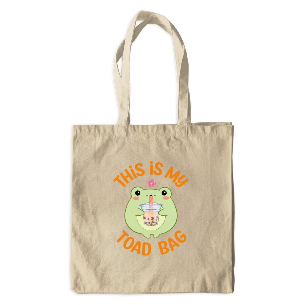 Frog Tote Bag | My Toad Bag | Frog Canvas Tote Bag