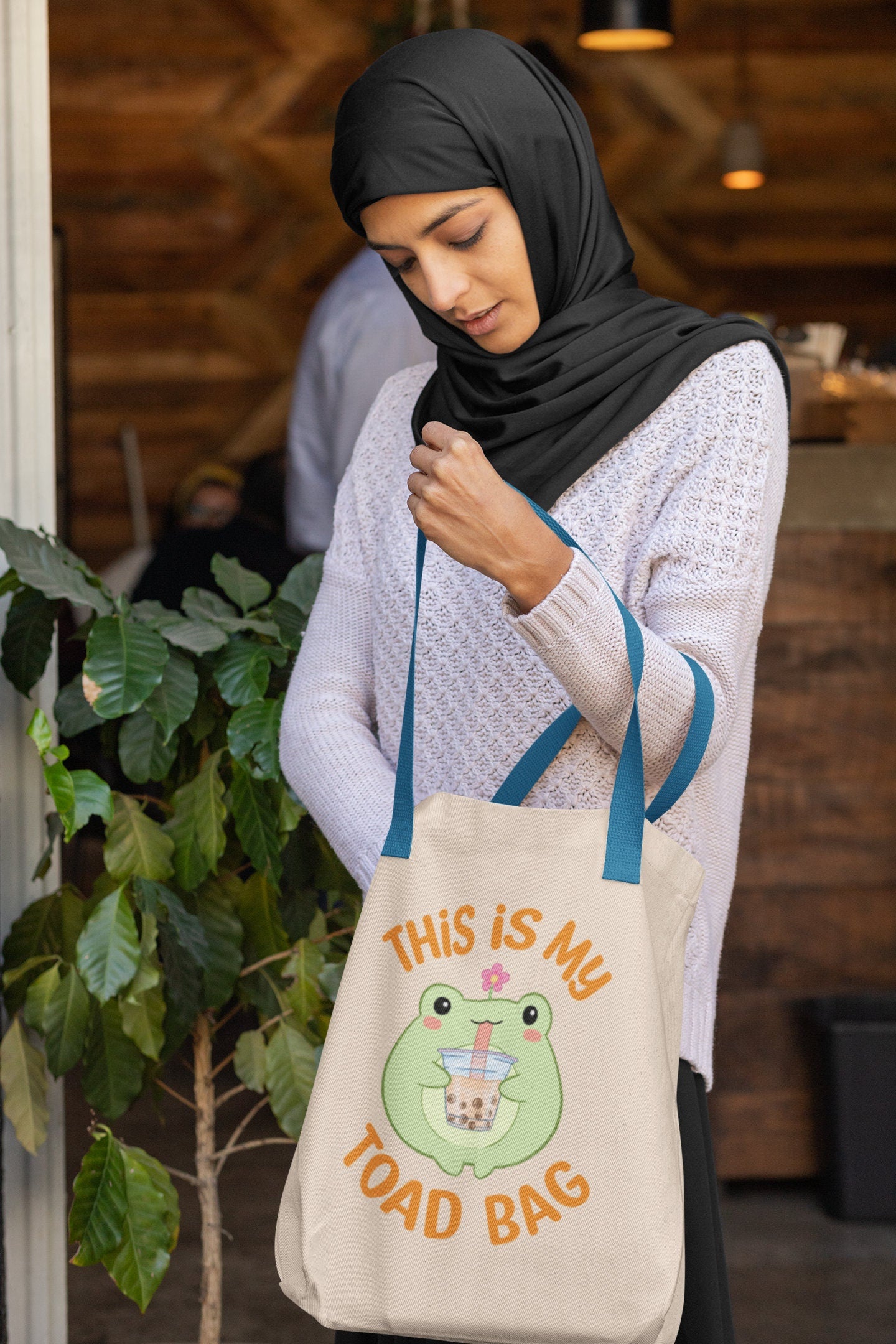 Frog Tote Bag | My Toad Bag | Frog Canvas Tote Bag