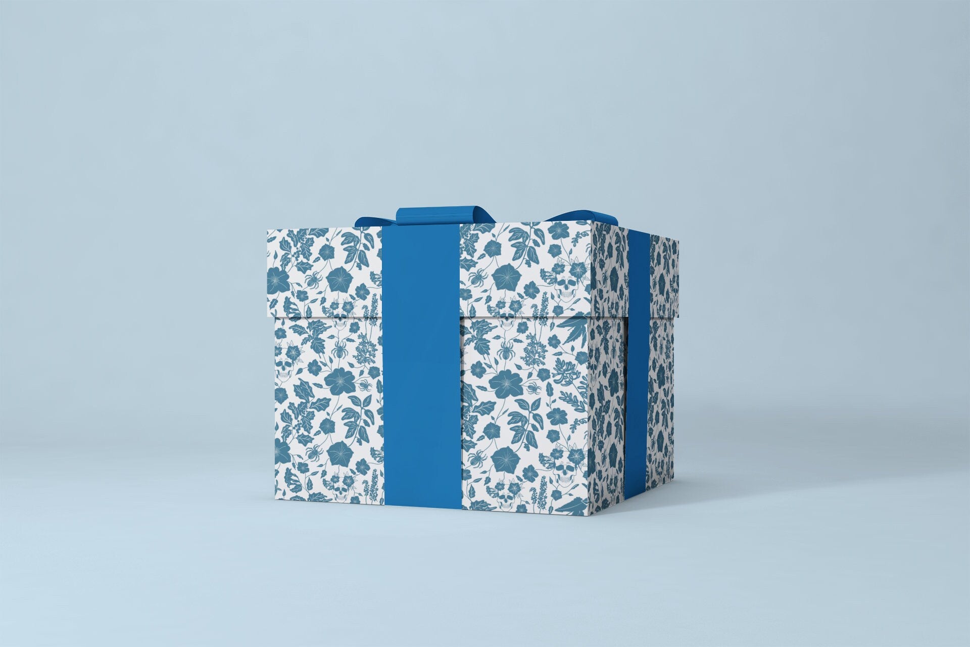 Blue Damask- Wrapping Paper – Dot&Jot