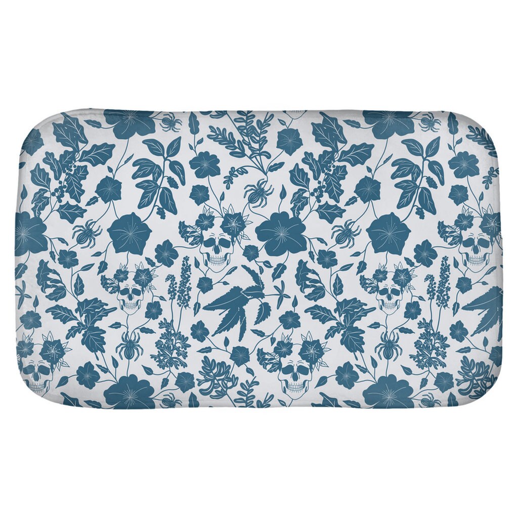 Poison Floral Bath Mat | Deadly Beauty Bath Mat | Dangerous Flowers