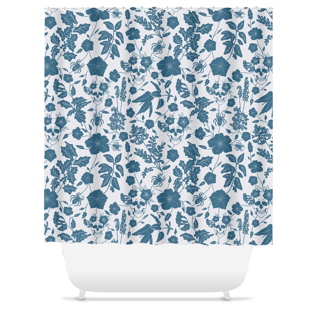 Poison Floral Shower Curtain | Deadly Beauty Shower Curtain | Dangerous Flowers