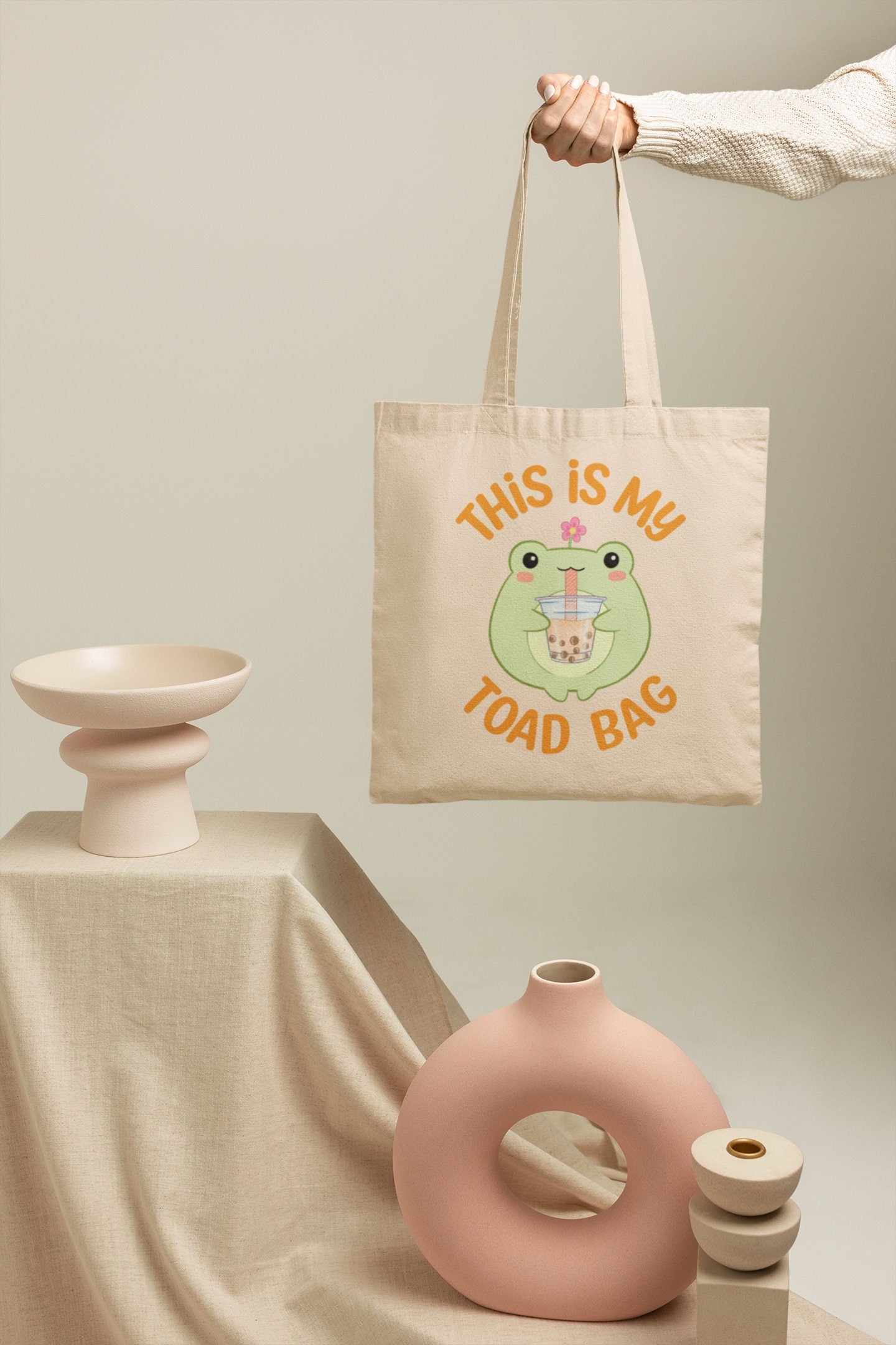 Frog Tote Bag | My Toad Bag | Frog Canvas Tote Bag