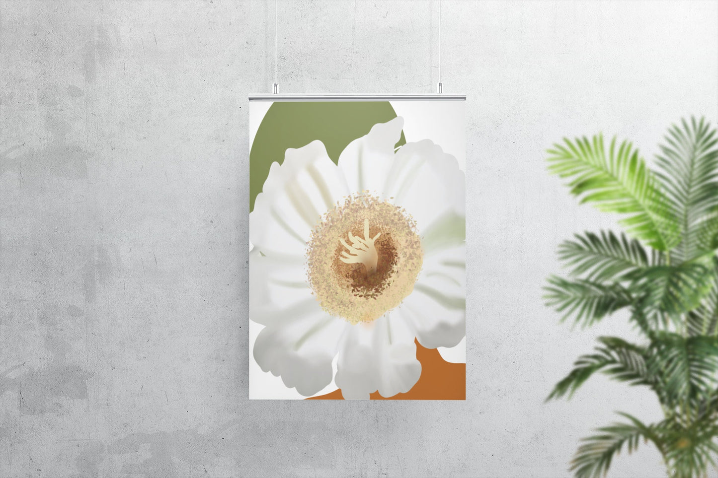 Cactus Flower Art Print | Saguaro Flower Print | Arizona Cactus Flower Print | Cactus Flower Boho Wall Art