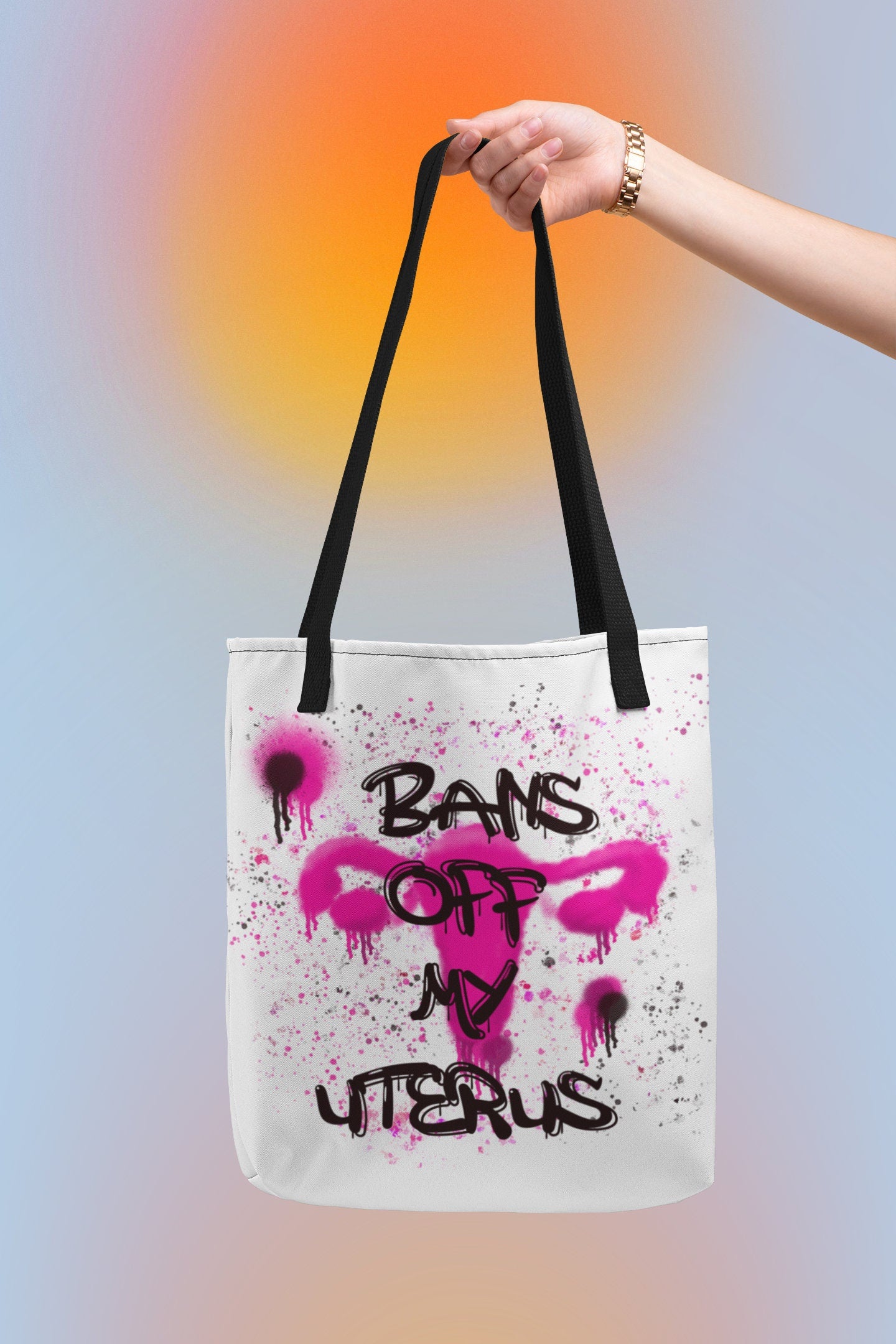 Pro Choice Tote | Bans Off My Uterus Tote Bag | Abortion Rights Tote | Feminist Tote Bag