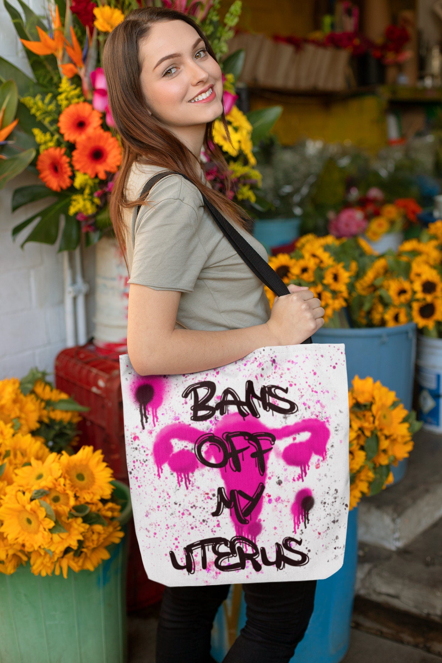 Pro Choice Tote | Bans Off My Uterus Tote Bag | Abortion Rights Tote | Feminist Tote Bag