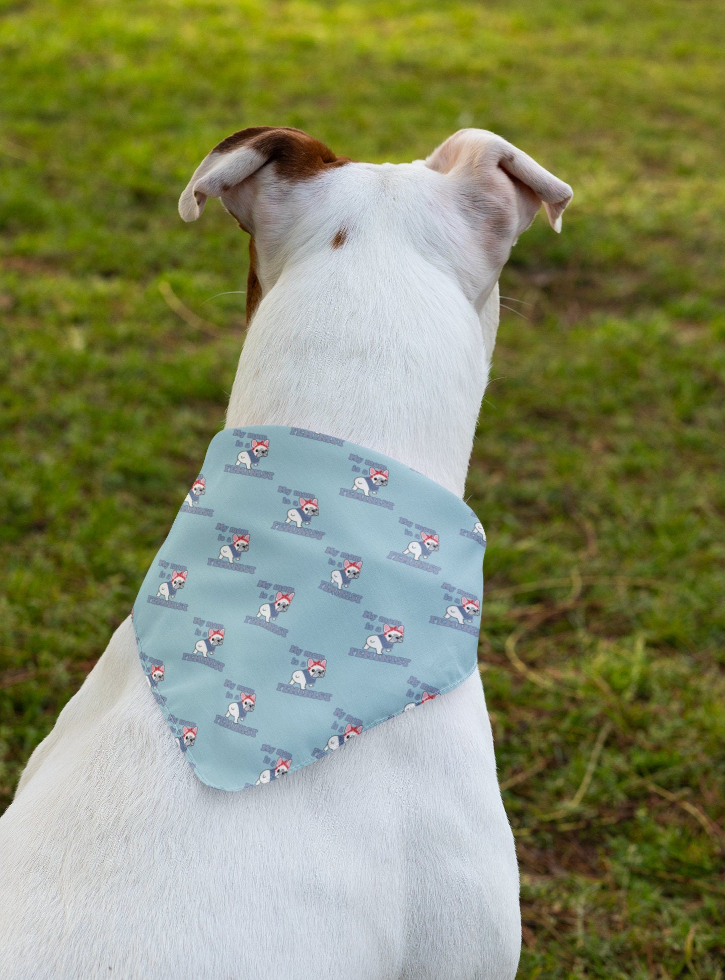 Feminist Pet Bandanas | Dog Bandana | My Mom Is A Feminist Frenchie Bandana