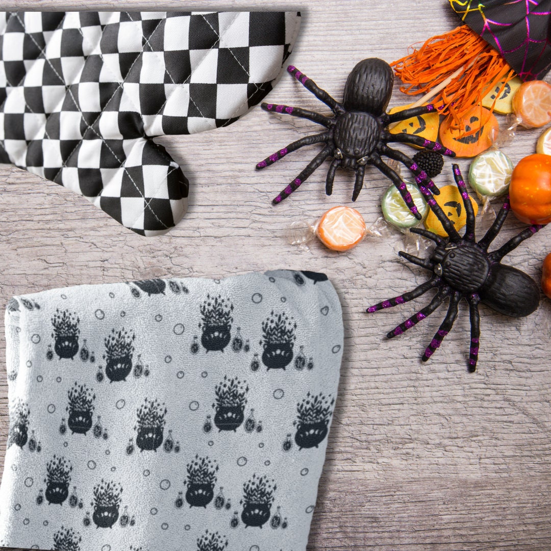 Halloween Tea Towel | Halloween Kitchen Towel | Halloween Towel | Magic Towel | Cauldron Towel