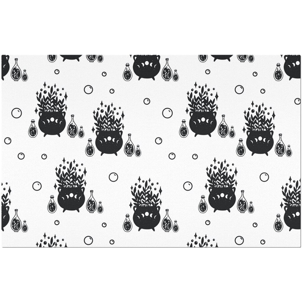 Halloween Table Decor Placemats | Halloween Kitchen Decor Placemats | Cauldron Mat