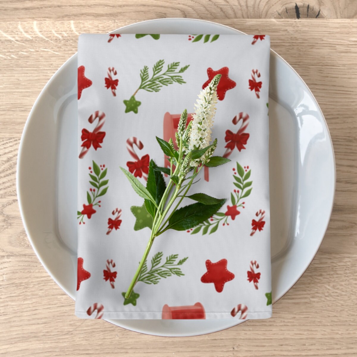 Christmas Napkins | Letters to Santa Christmas Napkins | Nostalgic Christmas Table Decor | Table Decor