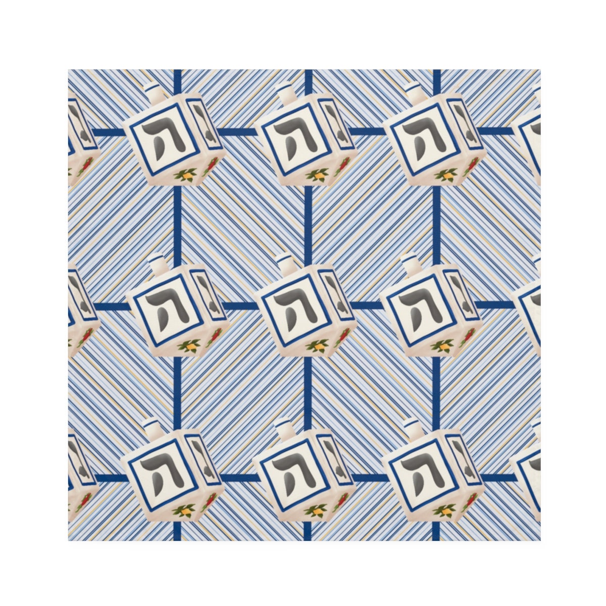 Hanukah Napkins | Dreidel Hanukkah Napkins | Chanukah Table Decor | DreidelTable Decor