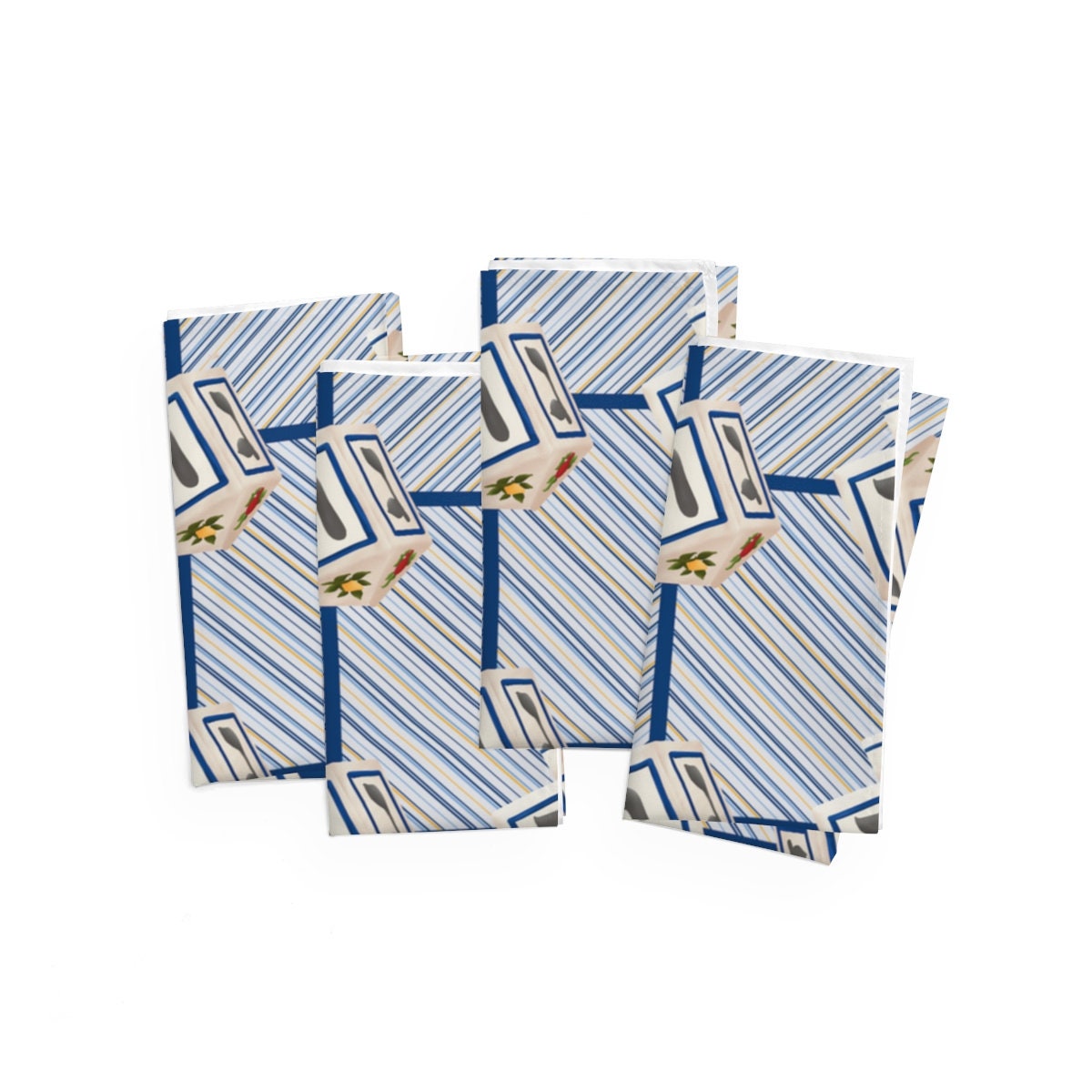 Hanukah Napkins | Dreidel Hanukkah Napkins | Chanukah Table Decor | DreidelTable Decor