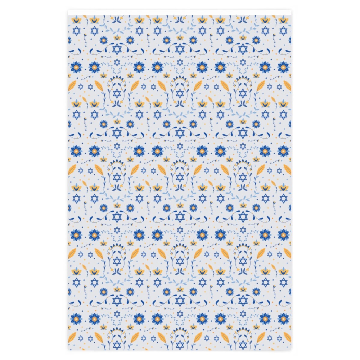 Hanukah Wrapping Paper | Folk Art Hanukkah Wrapping Paper | Hanukah Gift Wrap | Jewish Folk Art Gift Wrap