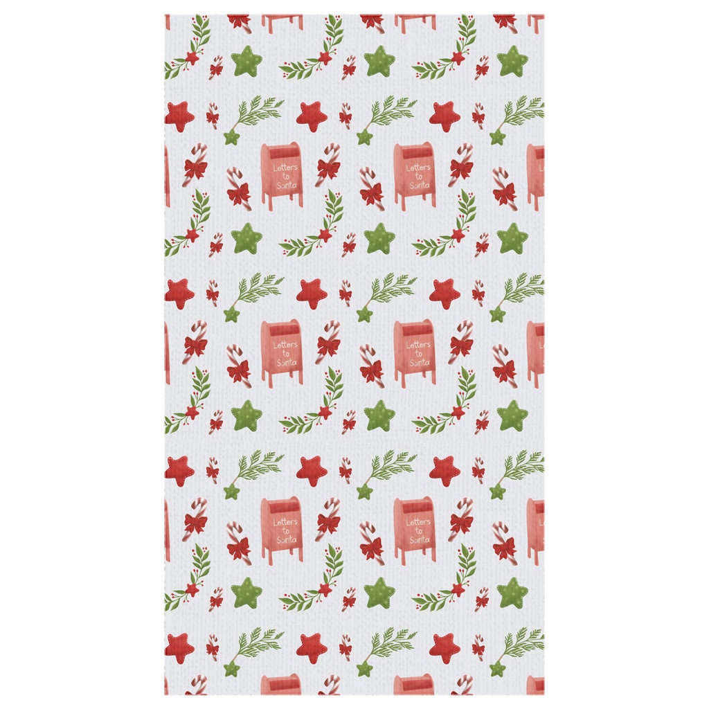 Christmas Tablecloth | Letters To Santa Tablecloth | Nostalgic Christmas Decor | Christmas Kitchen Decor