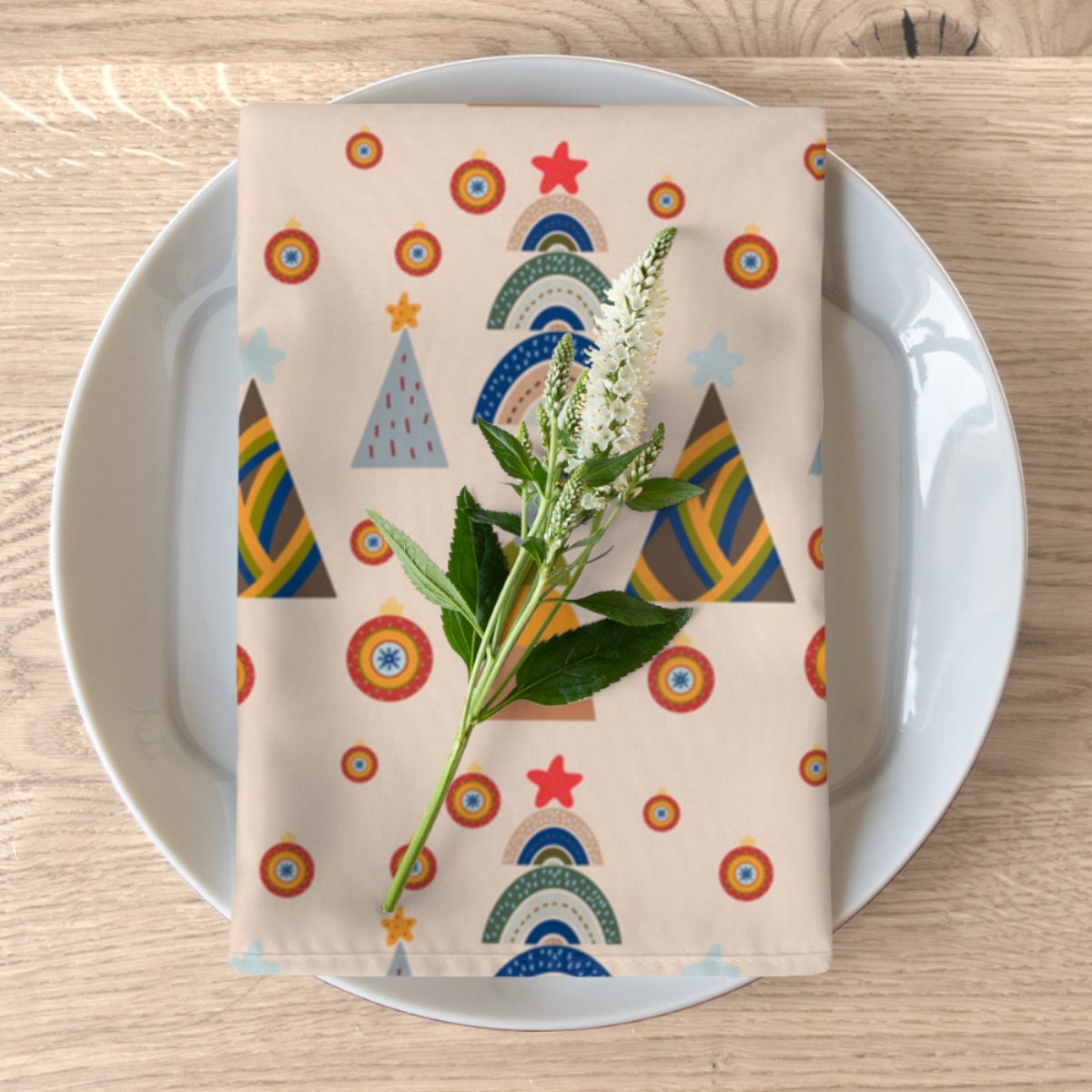 Christmas Napkins | Boho Christmas Napkins | Christmas Table Decor | Boho Table Decor