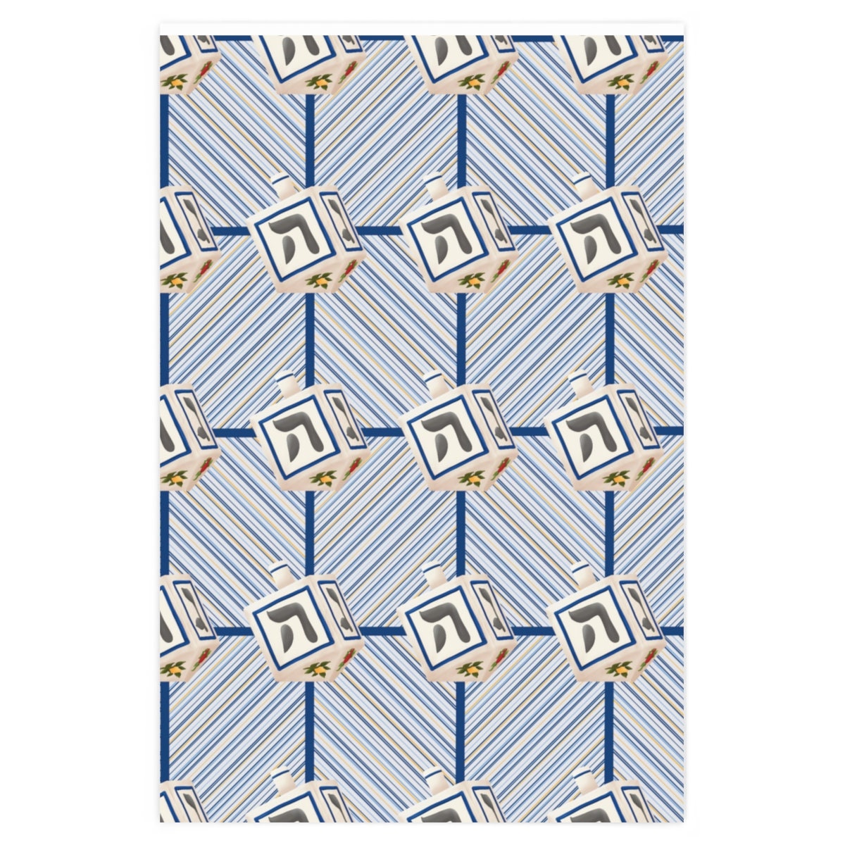 Hanukah Wrapping Paper | Hanukkah Dreidel Wrapping Paper | Hanukah Gift Wrap | Dreidel Gift Wrap